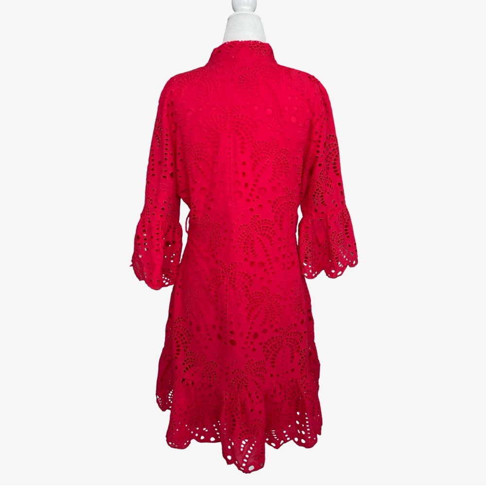 FARM Rio Red Eyelet Dress - Picture 5 of 14